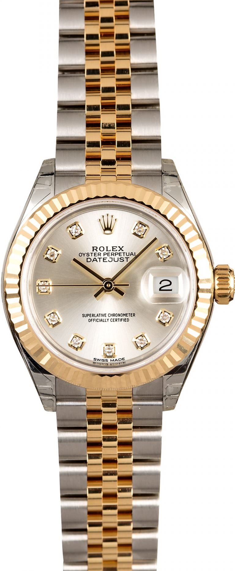 rolex datejust 28mm two tone