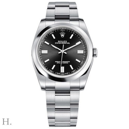 rolex oyster perpetual 36mm black dial