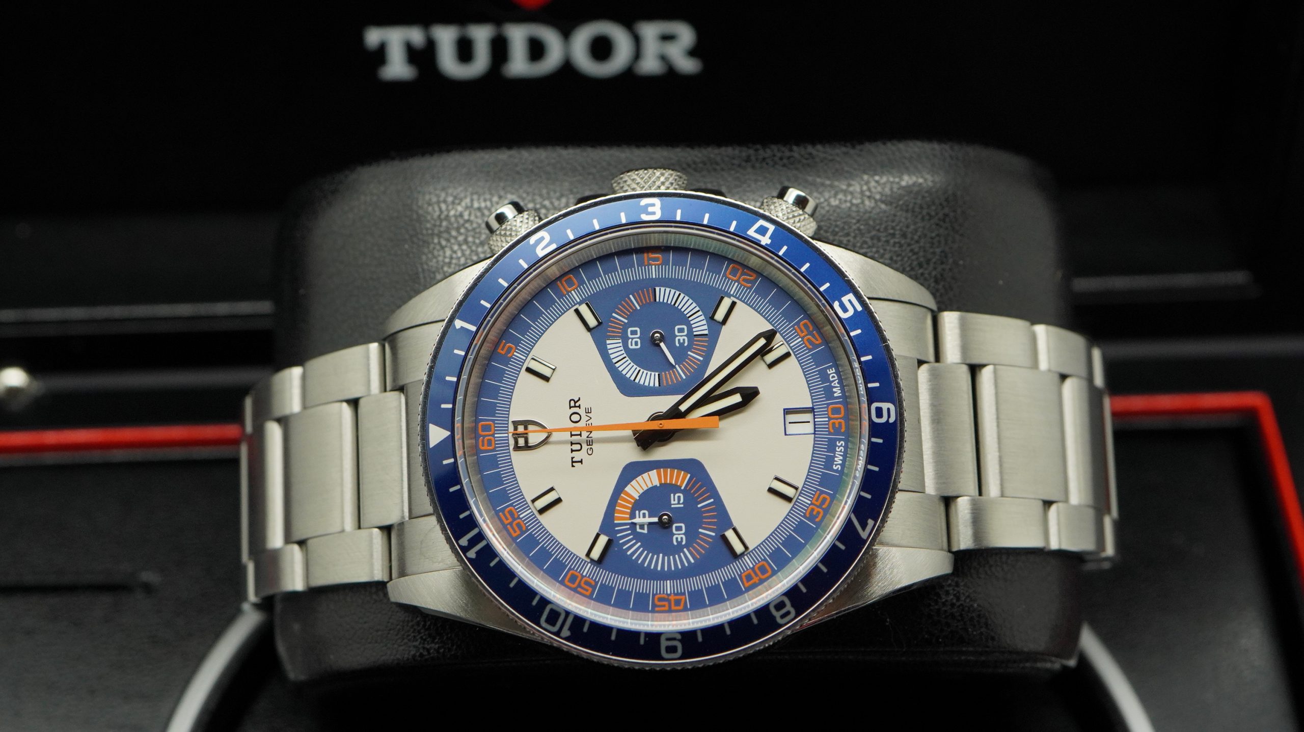 Tudor on sale chronograph blue